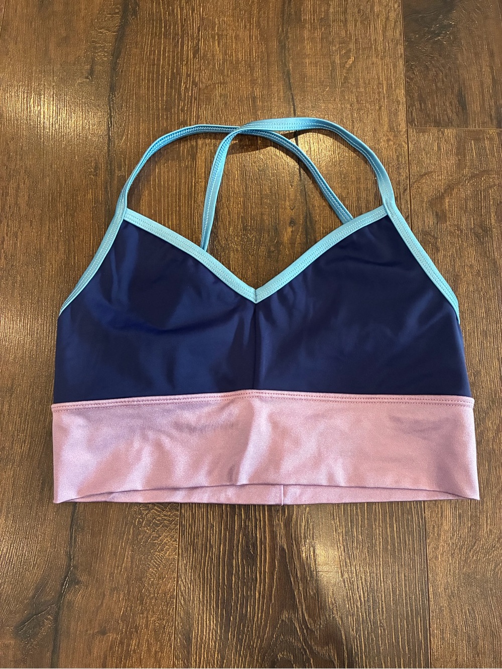 Womens Navy, Purple and Light Blue Chelsea B dance top, Adult medium